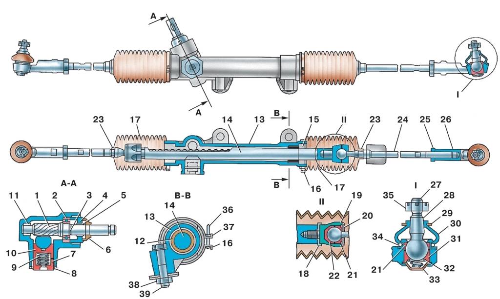 Замена рулевой рейки: 3 этапа монтажа и установки механизма