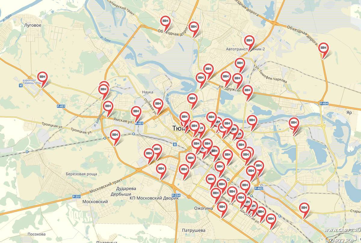 Карта радаров и камер видеофиксации в Москве