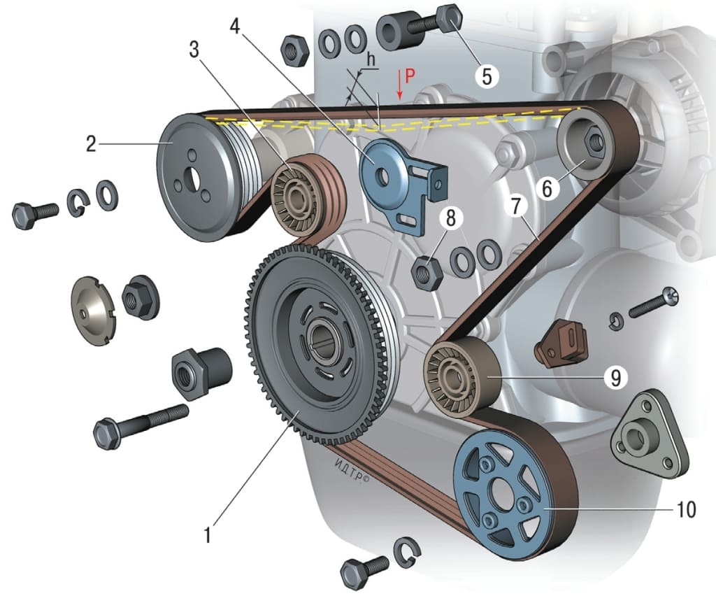 Схема установки ремня генератора на шевроле нива - автомобильный портал automotogid