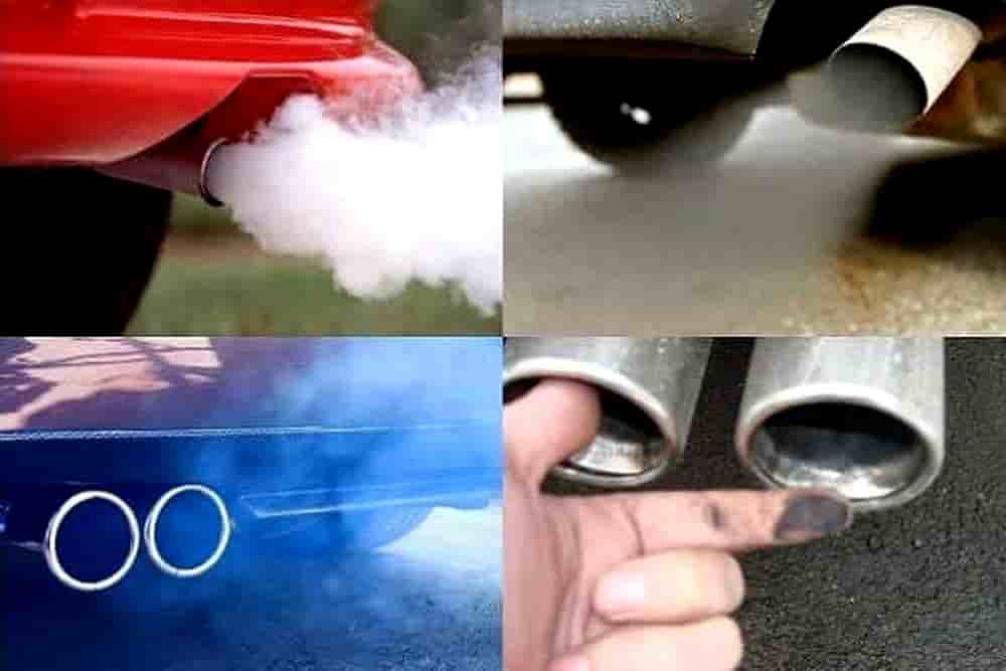 Белый дым из выхлопной трубы бензинового двигателя — причины